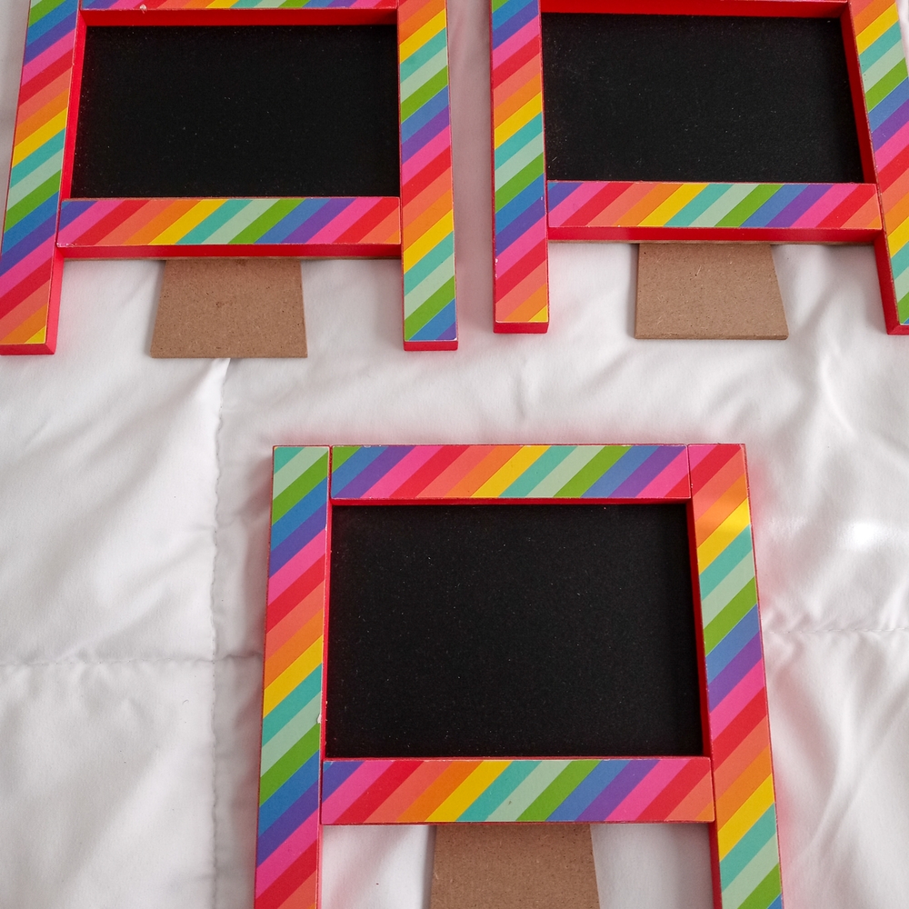 Colorful Rainbow Chalkboards